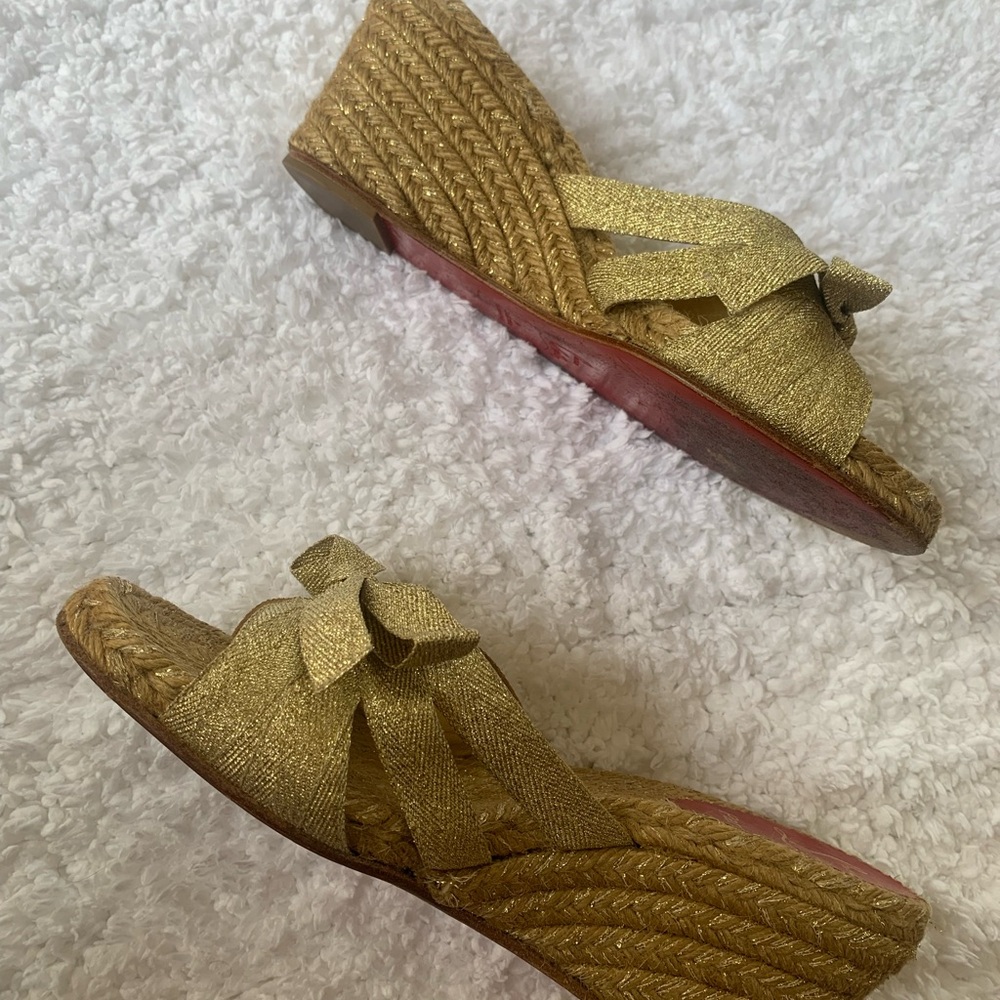 Christian Louboutin Sandal Espadrille shoe size  39.  Almost new condition. - Picture 3 of 4